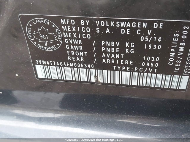 3VW4T7AU4FM005840 Volkswagen GTI