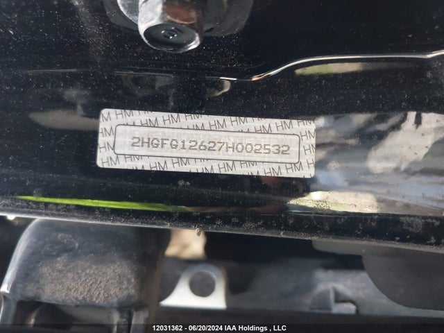Aukcja sprzedaży 2007 Honda Civic Cpe, vin: 2HGFG12627H002532, numer aukcji: 12031362
