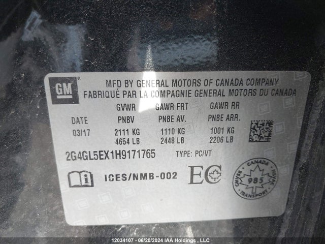 2G4GL5EX1H9171765 Buick lt6 - sidi: spark ignited direct injection, vvt: variable valve timing, e85 max