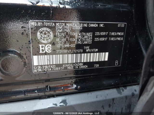 2T3R1RFV7LC121279 Toyota a25a-fks