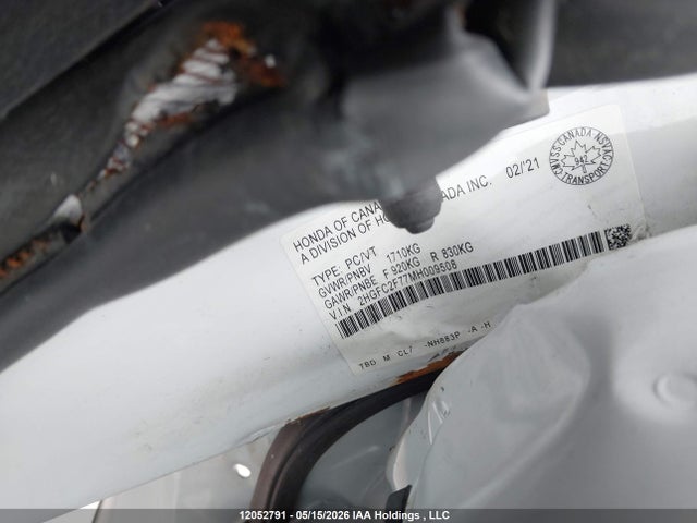 Aukcja sprzedaży 2021 Honda Civic Ex, vin: 2HGFC2F77MH009508, numer aukcji: 12052791