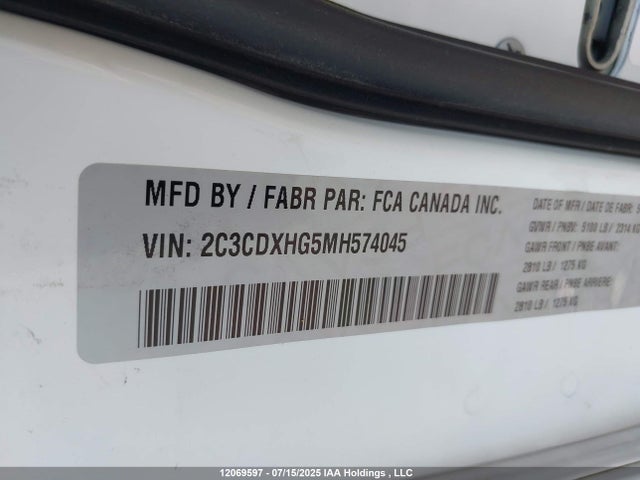 2C3CDXHG5MH574045 Dodge 2021