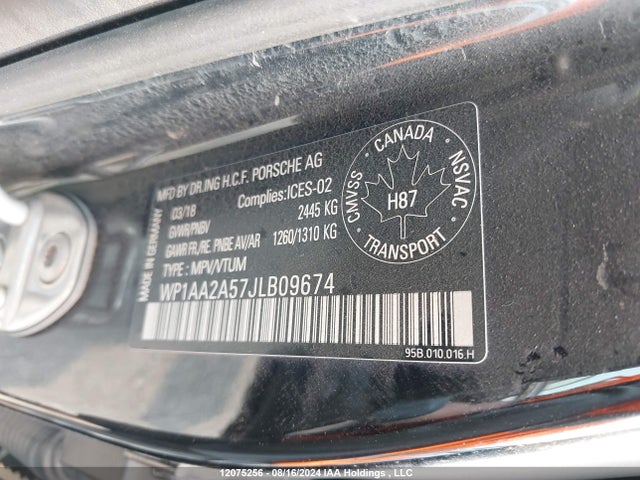 Porsche Macan 2018 WP1AA2A57JLB09674 Image 9