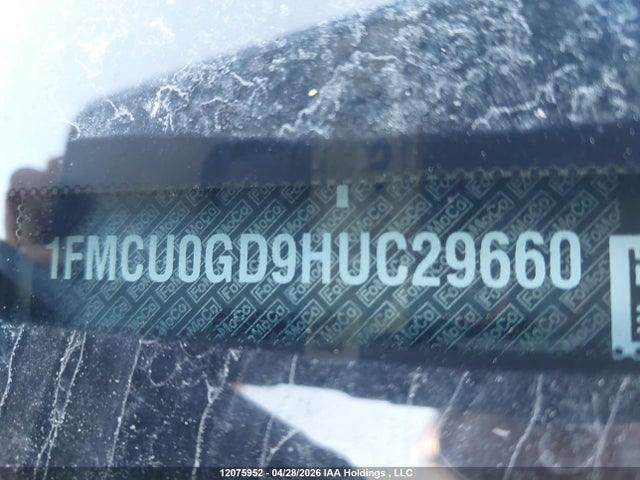 1FMCU0GD9HUC29660 Ford ESCAPE SE