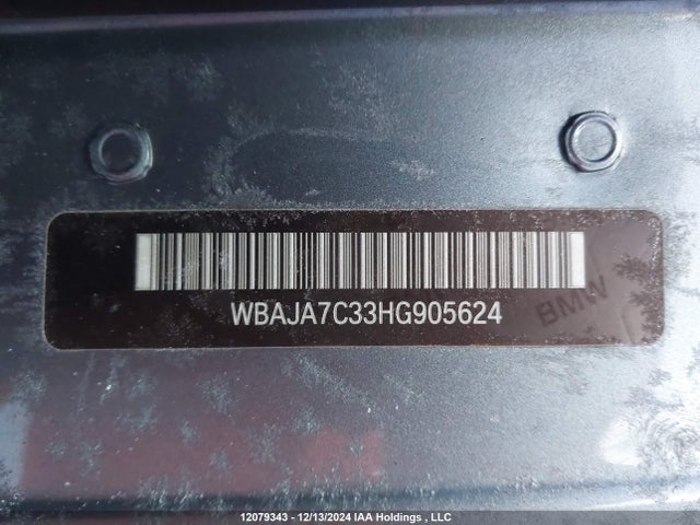WBAJA7C33HG905624 BMW 5 Series