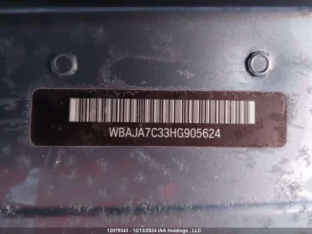 WBAJA7C33HG905624 BMW 5 Series