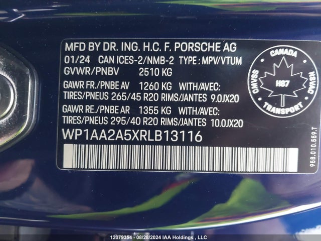 WP1AA2A5XRLB13116 Porsche Macan T