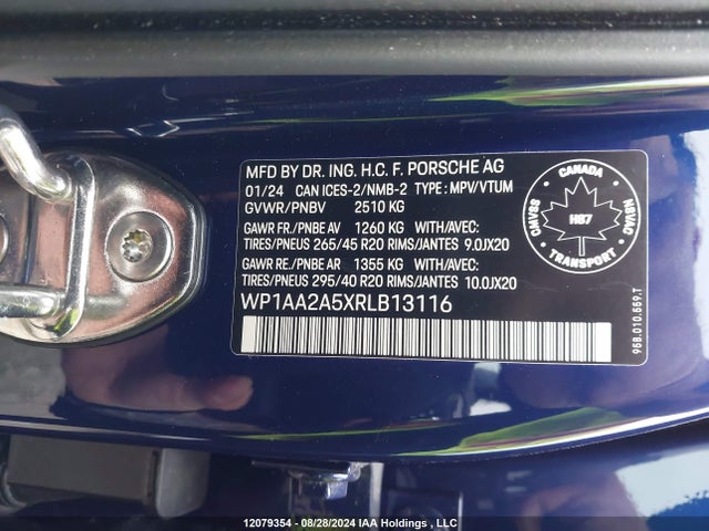 WP1AA2A5XRLB13116 Porsche Macan T