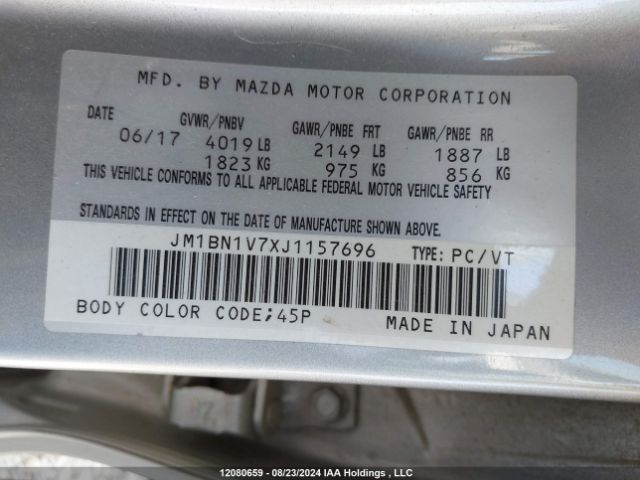 JM1BN1V7XJ1157696 Mazda MAZDA3
