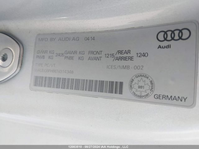 WAULGBFH8EN014348 Audi S5