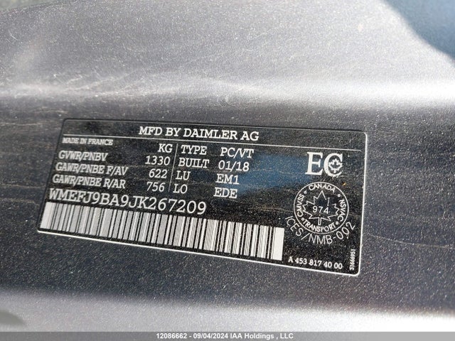 Smart M780 2018 WMEFJ9BA9JK267209 Image 9