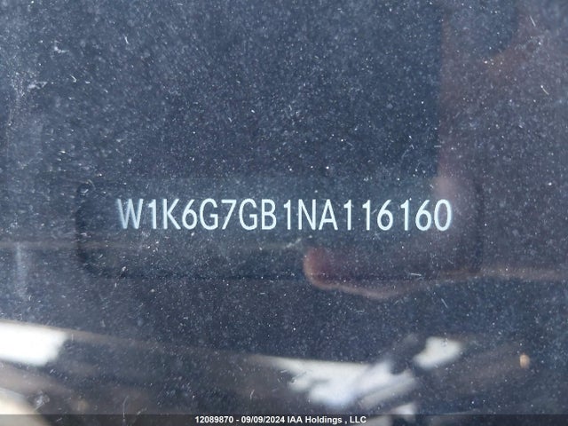 2022 Mercedes-benz S-class მანქანა იყიდება აუქციონზე, vin: W1K6G7GB1NA116160, აუქციონის ნომერი: 12089870