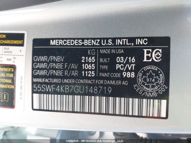 55SWF4KB7GU148719 Mercedes-Benz C-Class