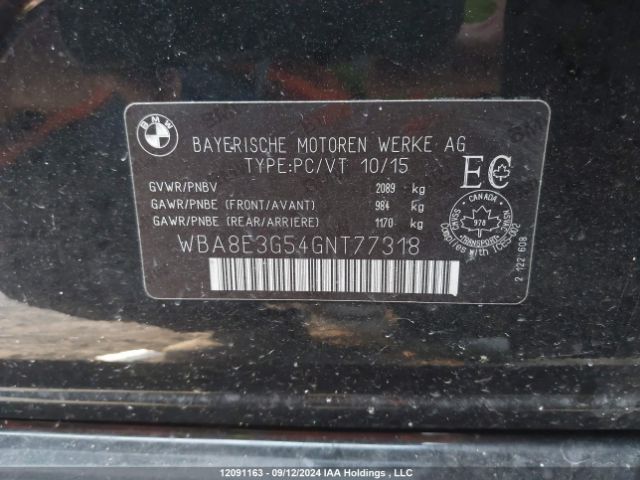 WBA8E3G54GNT77318 BMW 328i Xdrive
