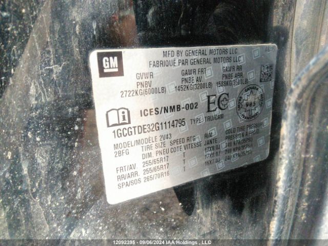 1GCGTDE32G1114795 Chevrolet Colorado