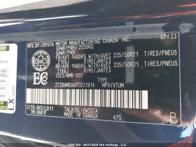 2T2BAMCA6PC031914 Lexus t24a-fts