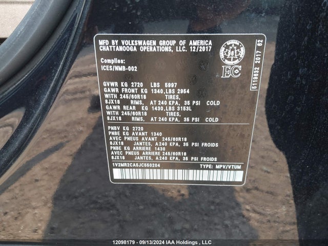 Volkswagen fsi 2018 1V2MR2CA5JC550204 Image 18