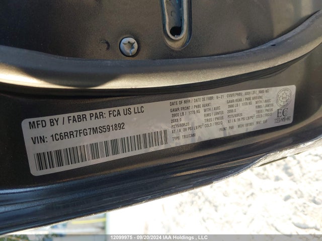 1C6RR7FG7MS591892 RAM 1500 Classic Tradesman