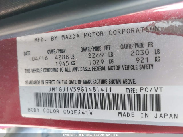 JM1GJ1V59G1481411 Mazda py