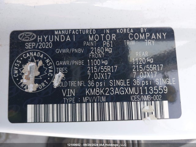 KM8K23AGXMU113559 Hyundai Kona Electric Preferred With Two-tone Roof