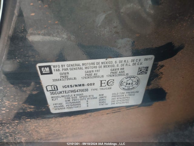 3GCUKTEJ7HG476638 Chevrolet Silverado K1500 High Country