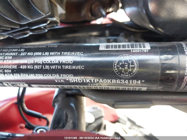 5HD1KTPA0KB634194 Harley-Davidson FLTRXS