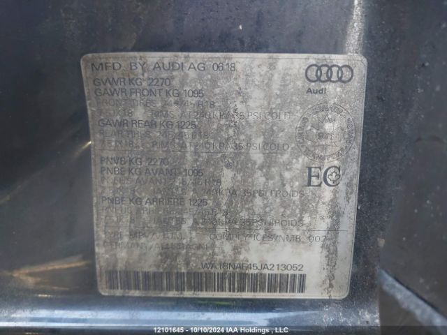 WA18NAF45JA213052 Audi A4 ALLROAD