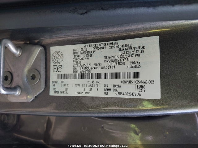 Ford 2014 2014 1FMCU9G96EUB02747 Image 9