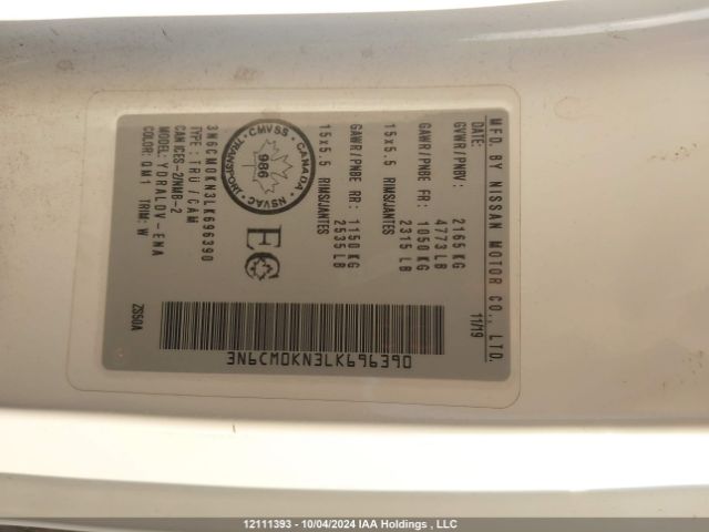 3N6CM0KN3LK696390 Nissan NV200