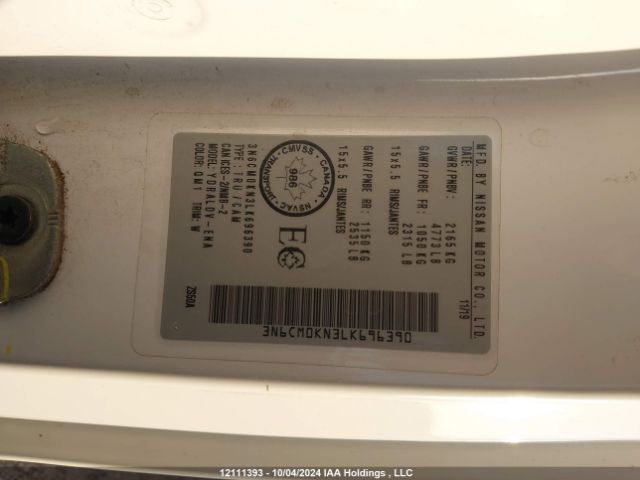 3N6CM0KN3LK696390 Nissan NV200