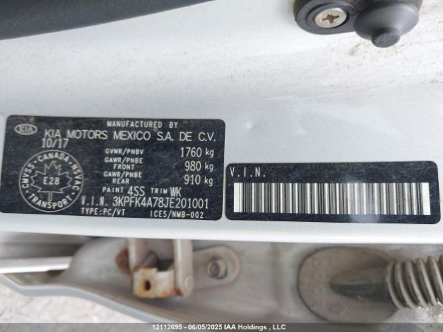 3KPFK4A78JE201001 KIA Forte