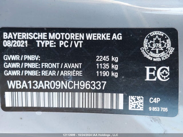 BMW M440I 2022 WBA13AR09NCH96337 Image 19