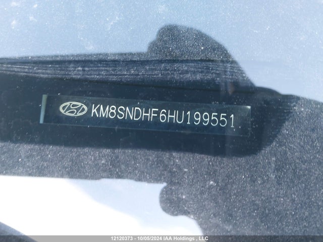 KM8SNDHF6HU199551 Hyundai Santa Fe Se/limited