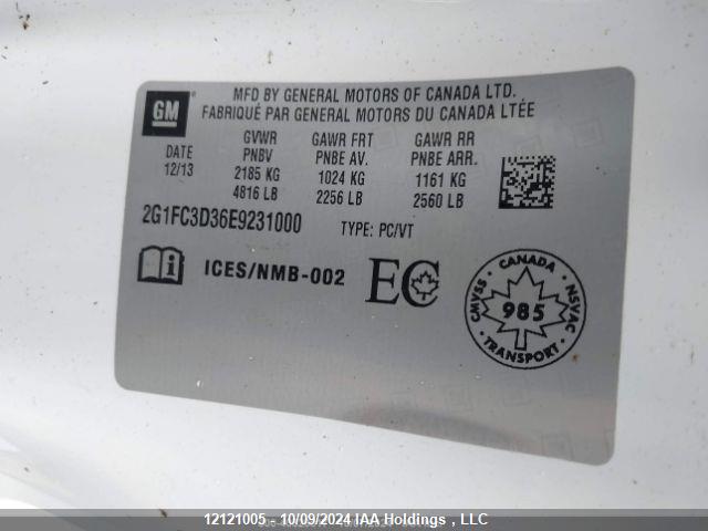 Chevrolet lfx 2014 2G1FC3D36E9231000 Image 10