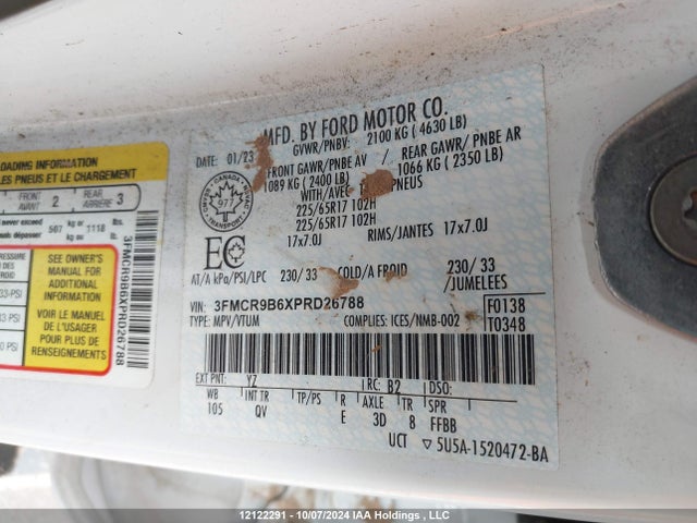 3FMCR9B6XPRD26788 Ford Bronco Sport Big Bend