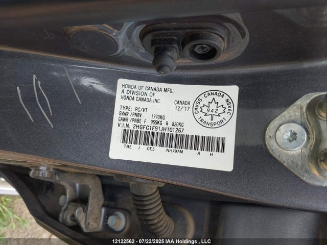 2HGFC1F91JH101267 Honda l15b7