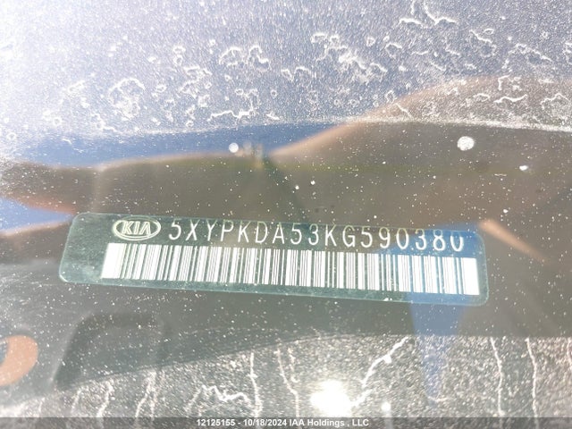 KIA gdi lambda-ii 2019 5XYPKDA53KG590380 Image 9