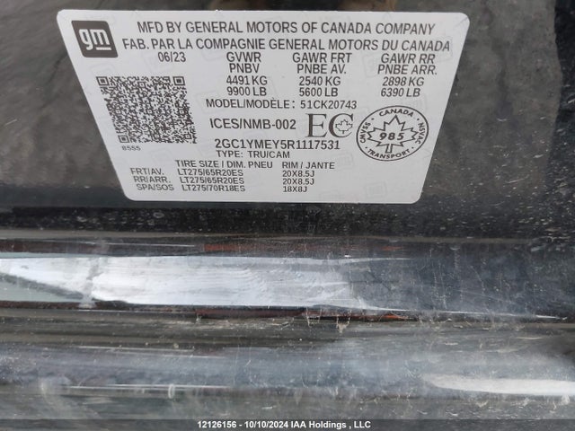 2GC1YMEY5R1117531 Chevrolet l5p