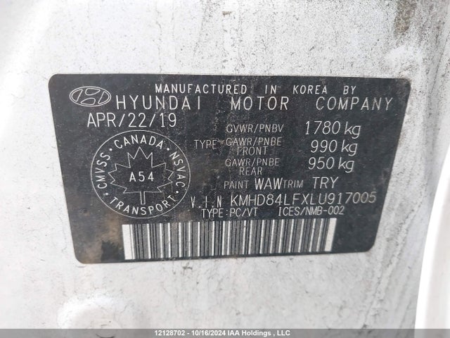 2020 Hyundai Elantra Sel/value/limited მანქანა იყიდება აუქციონზე, vin: KMHD84LFXLU917005, აუქციონის ნომერი: 12128702