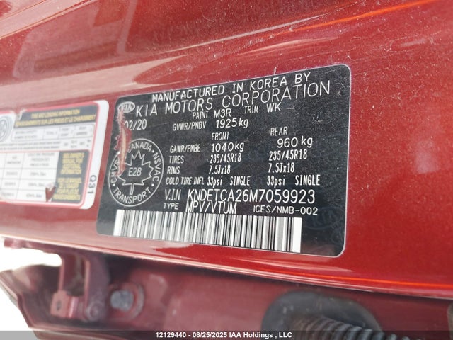 KIA gamma t-gdi 2021 KNDETCA26M7059923 Image 9