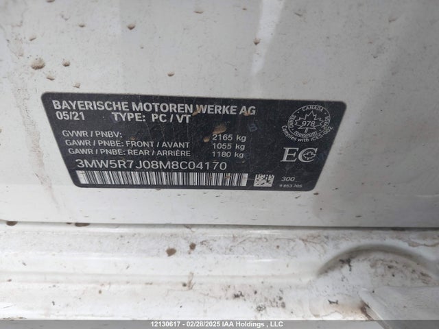 3MW5R7J08M8C04170 BMW 2021