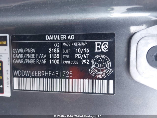 WDDWJ6EB9HF481725 Mercedes-Benz m276