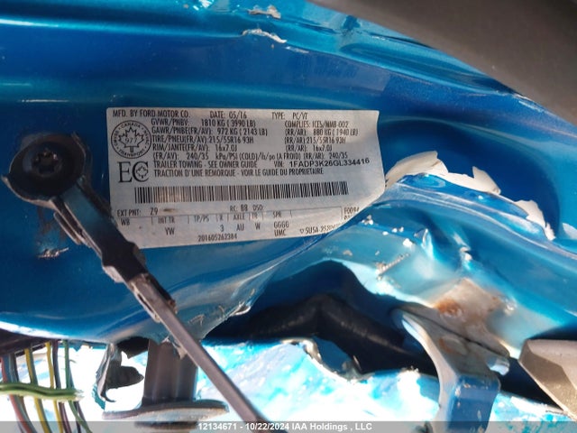Ford 2016 2016 1FADP3K26GL334416 Image 9