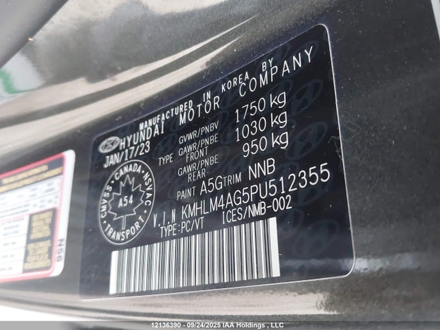 Hyundai mpi nu pe 2023 KMHLM4AG5PU512355 Image 9