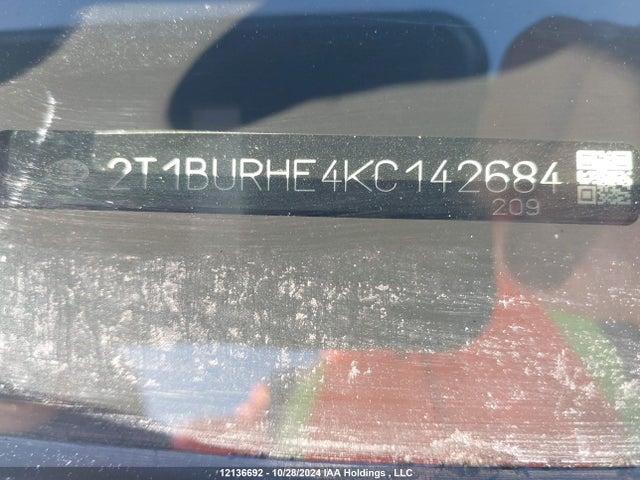2T1BURHE4KC142684 Toyota 2zr-fe