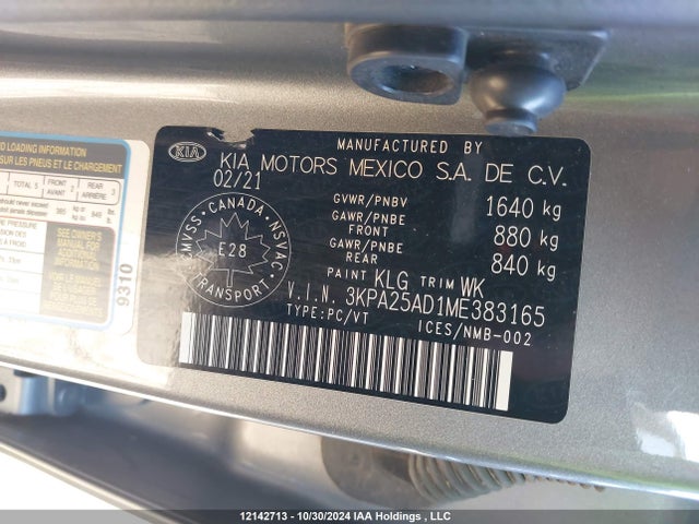 3KPA25AD1ME383165 KIA RIO 5-DOOR