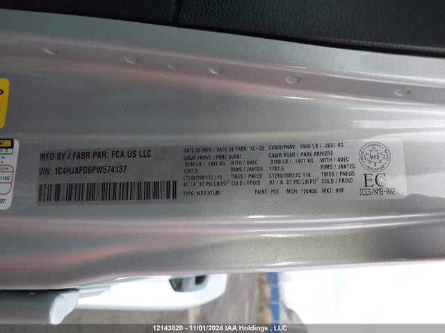 1C4HJXFG6PW574137 Jeep Wrangler