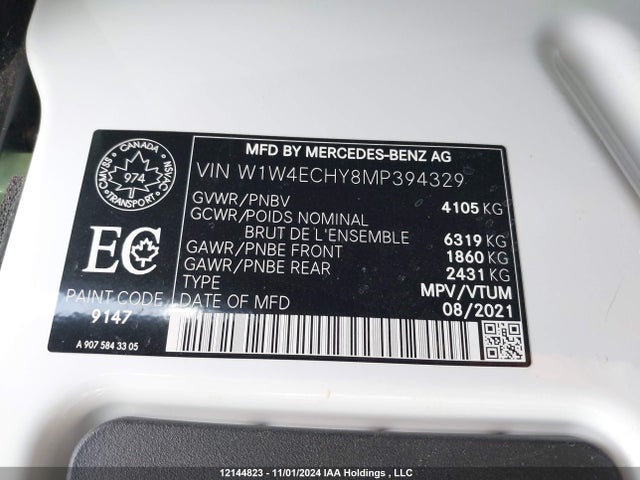 Mercedes-Benz om642 2021 W1W4ECHY8MP394329 Image 9