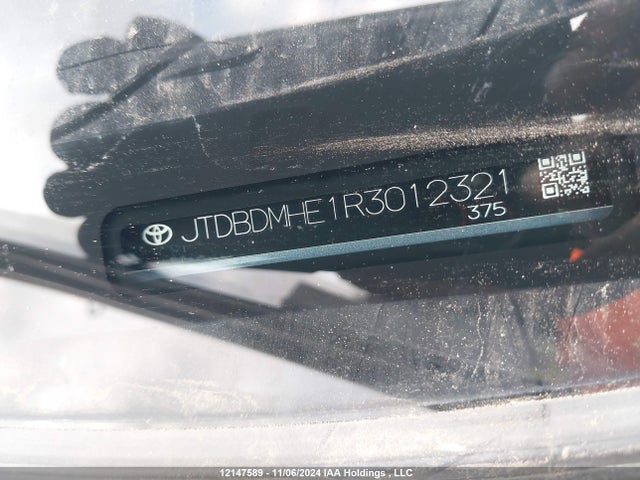JTDBDMHE1R3012321 Toyota 2zr-fxe