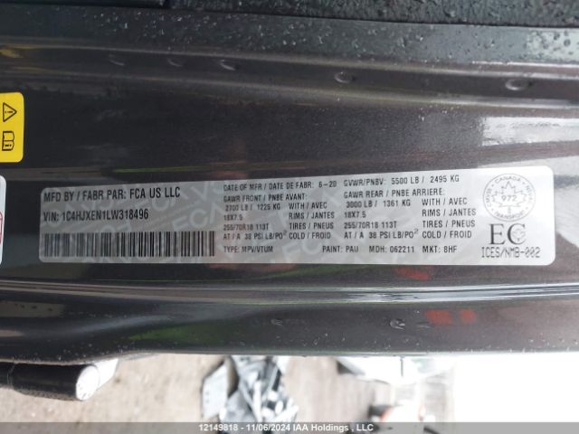 1C4HJXEN1LW318496 Jeep Wrangler Unlimited Sahara